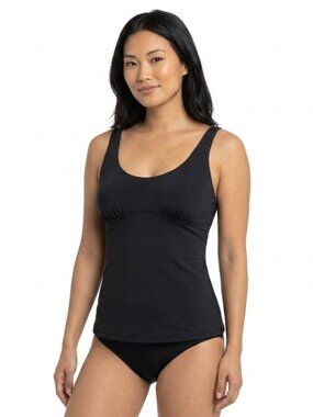 NWT Prana Black Mallorca Tankini Quick Dry SwimTop UPF 50+ Women’s Size XS